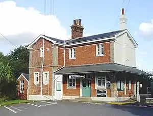 View of a station building