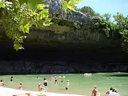 Hamilton Pool Preserve - one of the many lush areas in Central Texas