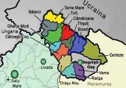 Map of Oaș Country