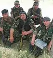 Hazara men in the uniform of the National Army of Afghanistan.