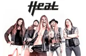 H.E.A.T current lineup. From left to right: Don Crash, Jona Tee, Kenny Leckremo, Dave Dalone, Jimmy Jay.