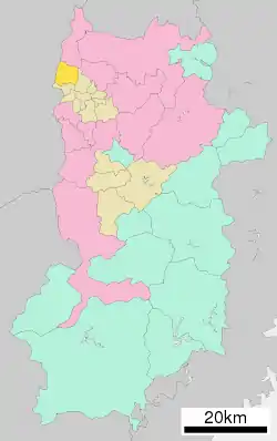 Location of Heguri in Nara Prefecture