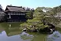 A 19th-century scaled-down reconstruction of the Heian-jingū, the first Kyoto Imperial Palace garden, as it was in 794.