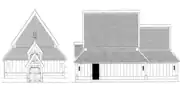 Profiles of stave church Heimaey