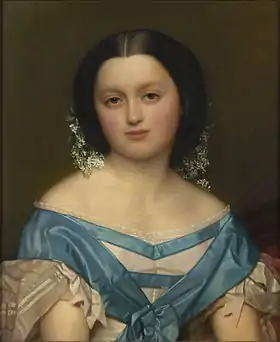 Image 13Portrait of Henriette Mayer van den BerghPainting: Jozef Van LeriusPortrait of Henriette Mayer van den Bergh, an oil painting on canvas completed by the Belgian painter Jozef Van Lerius (1823–1876) in 1857. Van Lerius, a student of Gustaf Wappers, was a teacher at the Royal Academy of Fine Arts in Antwerp from age 31. He was known primarily for his mythological and biblical scenes, as well as his portraits and genre pictures. The subject, Henriette Mayer van den Bergh, was the mother of the art collector Fritz Mayer van den Bergh; after his death, she founded the Museum Mayer van den Bergh in Antwerp to house his collection.More selected pictures