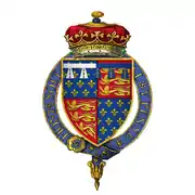 Coat of arms as 3rd Earl of Derby, KG
