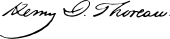 Thoreau's signature