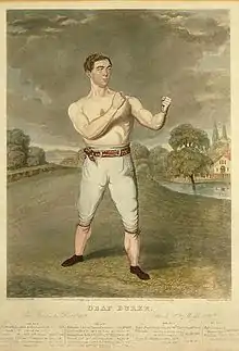 "Deaf Burke", 1839, engraved by Charles Hunt after Henry Hoppner Meyer (1782-1847)