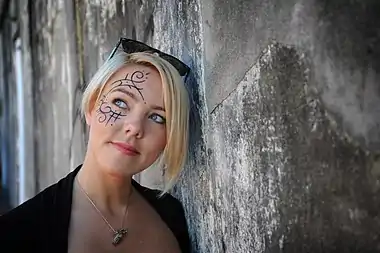 Image 4Hera HjartardóttirPhoto: Kyle CassidyHera is an Icelandic singer-songwriter who emigrated to New Zealand as a teenager. She is known for her facial art, which is "inspired by moko and also by Celtic warrior paint" and intended to represent both her Icelandic and New Zealand heritage. In 2002 she was named Best Female Singer at the Icelandic Music Awards.More selected pictures