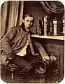 Self-portrait with camera equipment, circa 1858
