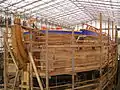 The bow of the frigate.