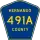 County Road 491A marker
