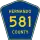 County Road 581 marker