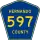 County Road 597 marker