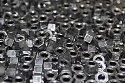 Hexagon nuts.
