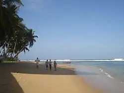 The beach at Hikkaduwa, photographed in July 2010