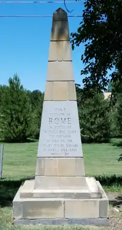 Rome, Kansas town site historical marker (2018)