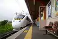 The limited express Kamome at Hizen-Kashima.