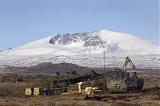 M548 in Norwegian service supplying an artillery position