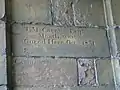 Inscription left by someone who was cured