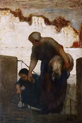 The Laundress (c. 1863), oil on panel, 49 x 34&nbsp;cm., Musée d'Orsay, Paris