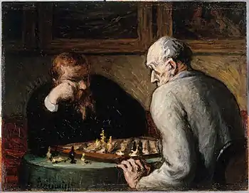 The Chess Players (c. 1863–67), oil on canvas,  24 x 32&nbsp;cm., Petit Palais, Paris
