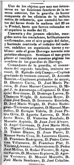 News about the transfer of the remains of Manuel Dorrego.
