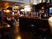 The pub's interior