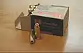 Box of Hornady .50 AE 300-grain jacketed hollow point ammunition