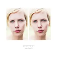 Two identical headshots of a woman with short hair