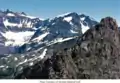Hubert Glacier, Athena (right of center), Thor (foreground right) seen from Woden