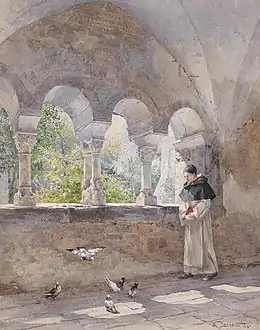 Cloister at the Cistercian Abbey in Millstatt