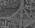 Cloverleaf interchange between I-270 and SR-161