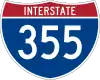 Interstate 355 Toll marker