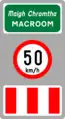 Town Name and Speed Limit Sign