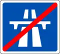 Sign F 333End of Motorway