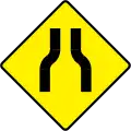 W 071Road Narrows on Both Sides