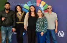 Davar Ardalan pictured with IVOW team in Geneva, Switzerland