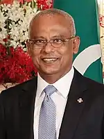 &nbsp;Republic of MaldivesIbrahim Mohamed SolihPresident of the Maldives