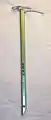 A lightweight CAMP Corsa ice axe purchased in 2007Length: .mw-parser-output .frac{white-space:nowrap}.mw-parser-output .frac .num,.mw-parser-output .frac .den{font-size:80%;line-height:0;vertical-align:super}.mw-parser-output .frac .den{vertical-align:sub}.mw-parser-output .sr-only{border:0;clip:rect(0,0,0,0);clip-path:polygon(0px 0px,0px 0px,0px 0px);height:1px;margin:-1px;overflow:hidden;padding:0;position:absolute;width:1px}70&nbsp;cm (27+1⁄2&nbsp;in)Weight: .mw-parser-output .frac{white-space:nowrap}.mw-parser-output .frac .num,.mw-parser-output .frac .den{font-size:80%;line-height:0;vertical-align:super}.mw-parser-output .frac .den{vertical-align:sub}.mw-parser-output .sr-only{border:0;clip:rect(0,0,0,0);clip-path:polygon(0px 0px,0px 0px,0px 0px);height:1px;margin:-1px;overflow:hidden;padding:0;position:absolute;width:1px}280&nbsp;g (9+3⁄4&nbsp;oz)