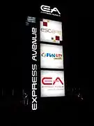 Ignited hoarding at night