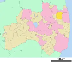 Location of Iitate in Fukushima Prefecture