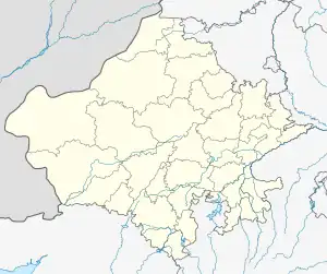 Map showing the location of Tal Chhapar Sanctuary