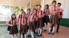 Ethnic Mizo school children in Hnahthial, 2015