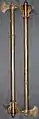 Indian (Deccan) tabar-shishpar, an extremely rare combination tabar axe and shishpar six flanged mace, steel with hollow shaft, 55&nbsp;cm (22&nbsp;in). 17th to 18th century.