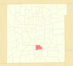 Location of University Heights within Indianapolis–Marion County, Indiana