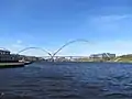 Infinity Bridge on River Tees in the Borough of Stockton-On-Tees