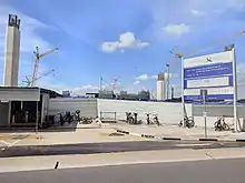 Construction site of the Integrated Train Testing Centre, in May 2022