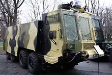 Internal troops ABS-40 "Lavina" riot control water cannon on BAZ-6953 chassis