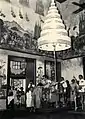 Phaisan Thaksin Throne Hall: King Bhumibol Adulyadej installing Sirikit as Queen after his own coronation